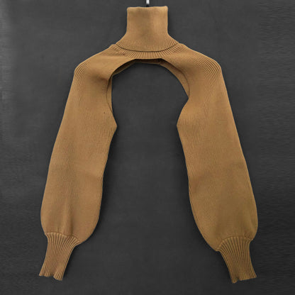 Fashion High Neck Knitted Designed Sweaters