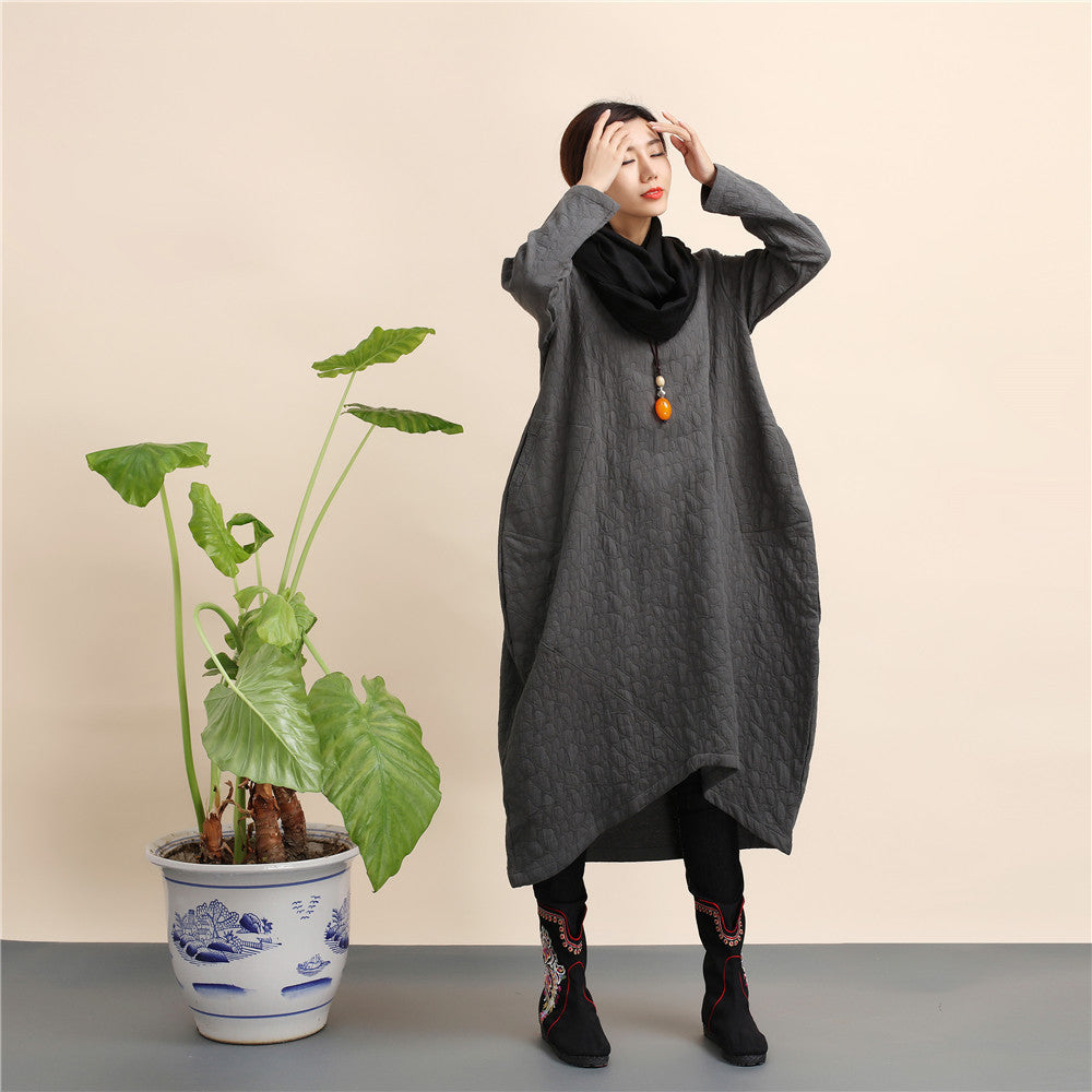 Elegant Linen Plus Sizes Pullover Spring Dresses