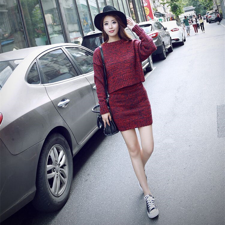 Sexy Knitted Two Pieces  Sheath Dresses