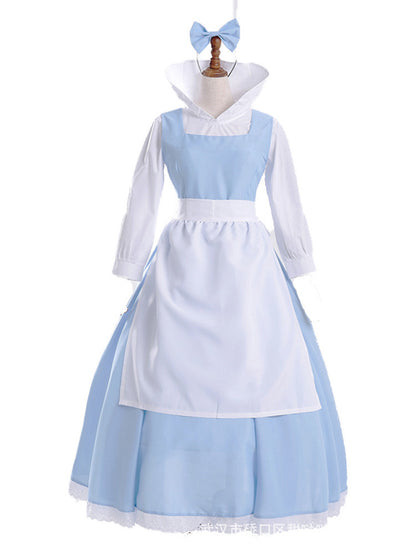 Beauty and the Beast Belle Maid Cosplay Costumes 584