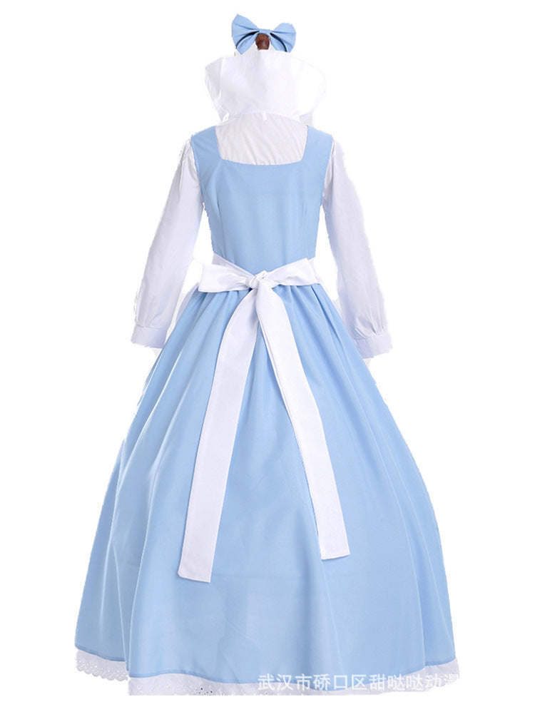 Beauty and the Beast Belle Maid Cosplay Costumes 584