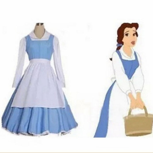 Beauty and the Beast Belle Maid Cosplay Costumes 584