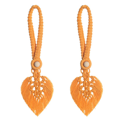 2 Pack Macrame Curtain Tiebacks Decorative Curtain With Bead Kawaii Boho Room Decor Home Living Room Decoration Gift