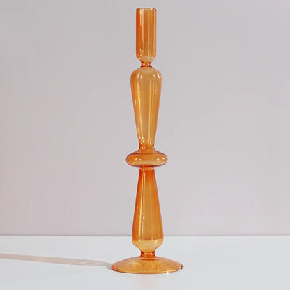 Nordic Glass candle holders, romantic Dinner home decoration, candlestick for birthday wedding, candle holder portavelas decor