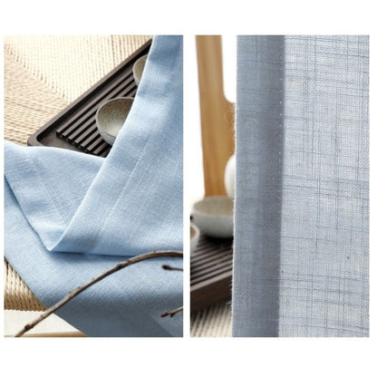 Modern cotton linen curtain yarn semi shading curtain yarn plain balcony curtain yarn custom living room yarn decoration curtain