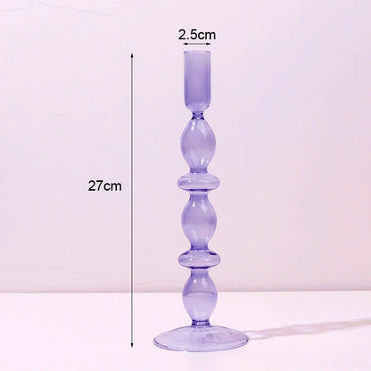 Candle Holders Glass Candlesticks Wedding Decoration Party Desktop Vases Home Decor Romantic Candlelight Dinner Room Decoration