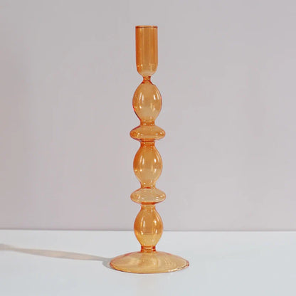 Nordic Glass candle holders, romantic Dinner home decoration, candlestick for birthday wedding, candle holder portavelas decor