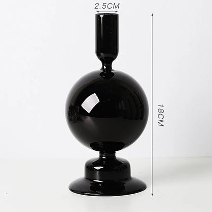 Nordic Glass candle holders, romantic Dinner home decoration, candlestick for birthday wedding, candle holder portavelas decor