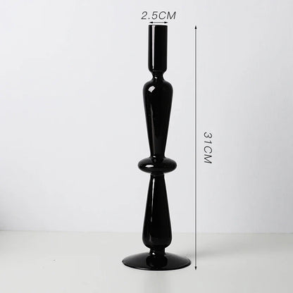 Nordic Glass candle holders, romantic Dinner home decoration, candlestick for birthday wedding, candle holder portavelas decor