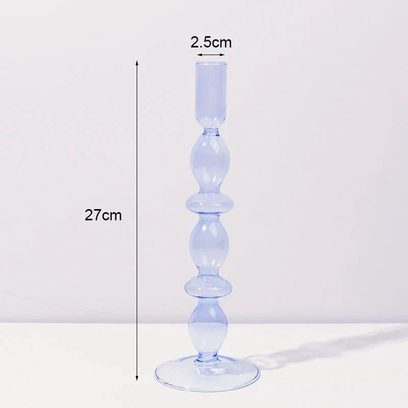 Candle Holders Glass Candlesticks Wedding Decoration Party Desktop Vases Home Decor Romantic Candlelight Dinner Room Decoration