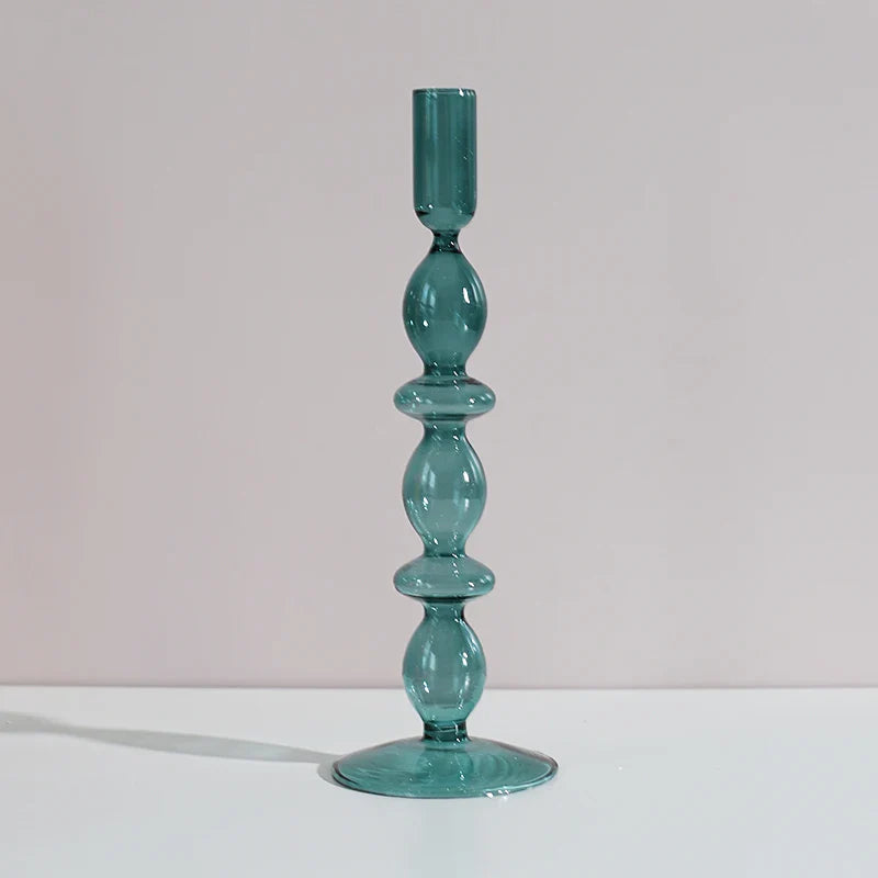 Nordic Glass candle holders, romantic Dinner home decoration, candlestick for birthday wedding, candle holder portavelas decor
