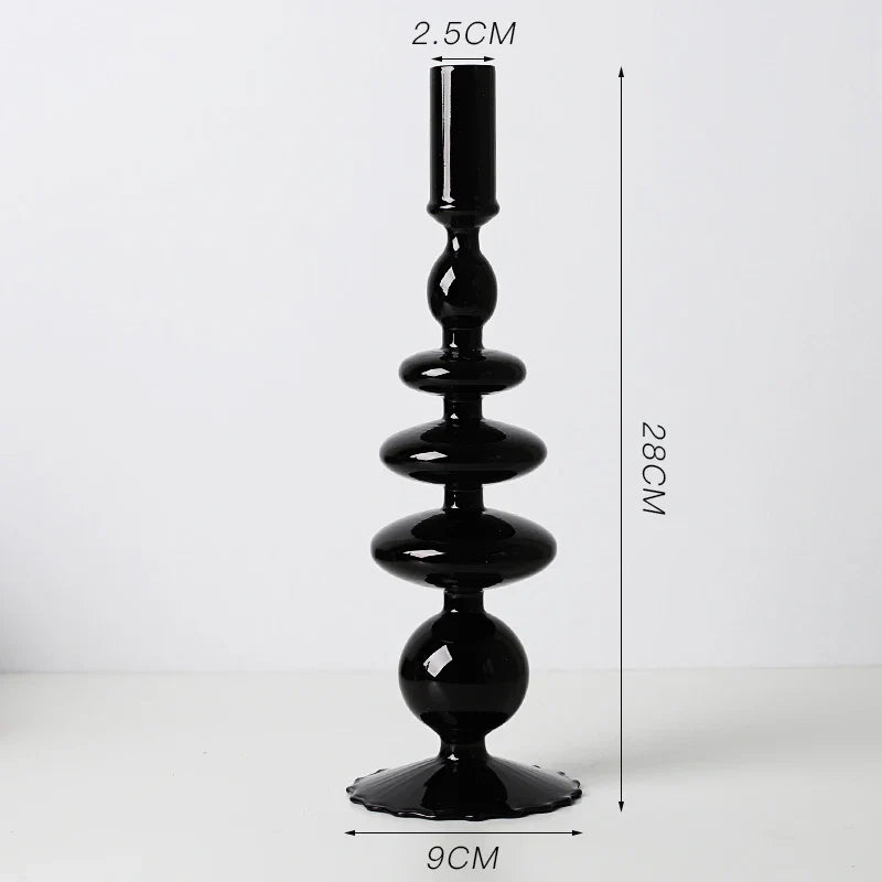 Nordic Glass candle holders, romantic Dinner home decoration, candlestick for birthday wedding, candle holder portavelas decor
