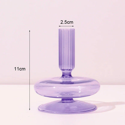 Candle Holders Glass Candlesticks Wedding Decoration Party Desktop Vases Home Decor Romantic Candlelight Dinner Room Decoration