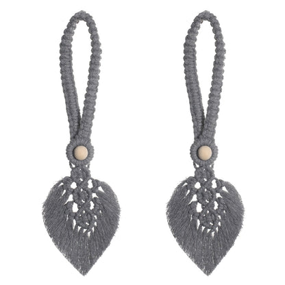 2 Pack Macrame Curtain Tiebacks Decorative Curtain With Bead Kawaii Boho Room Decor Home Living Room Decoration Gift