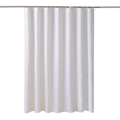 White Shower Curtains Waterproof Thick Solid Bath Curtains For Bathroom Bathtub Large Wide Bathing Cover 12 Hooks