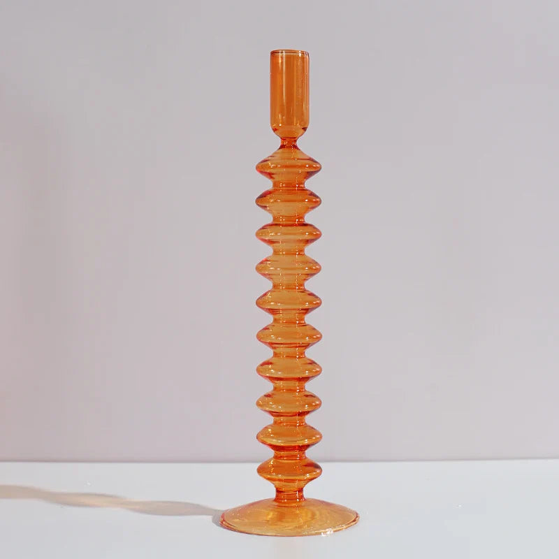Nordic Glass candle holders, romantic Dinner home decoration, candlestick for birthday wedding, candle holder portavelas decor