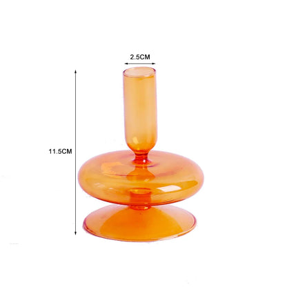 Nordic Glass candle holders, romantic Dinner home decoration, candlestick for birthday wedding, candle holder portavelas decor