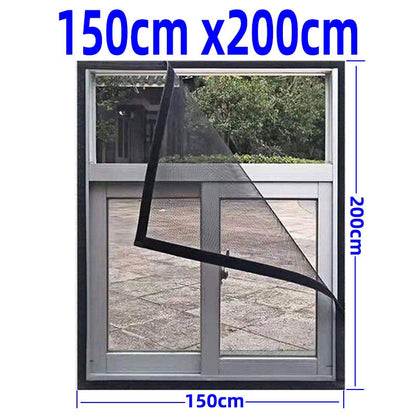 Insect Window Screen Mesh,Indoor Anti Fly Curtain Tulle Summer Invisible Anti-Mosquito Removable Washable Customize Screen Net