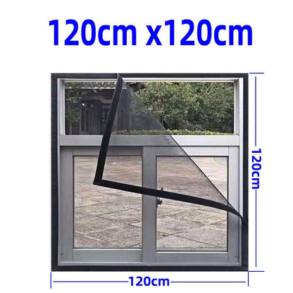 Insect Window Screen Mesh,Indoor Anti Fly Curtain Tulle Summer Invisible Anti-Mosquito Removable Washable Customize Screen Net