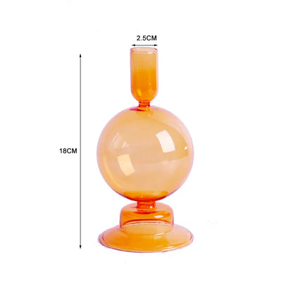 Nordic Glass candle holders, romantic Dinner home decoration, candlestick for birthday wedding, candle holder portavelas decor