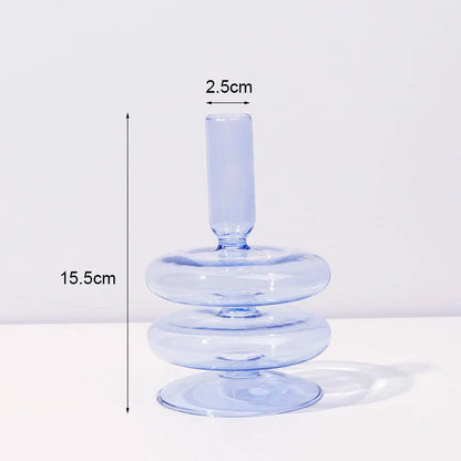 Candle Holders Glass Candlesticks Wedding Decoration Party Desktop Vases Home Decor Romantic Candlelight Dinner Room Decoration