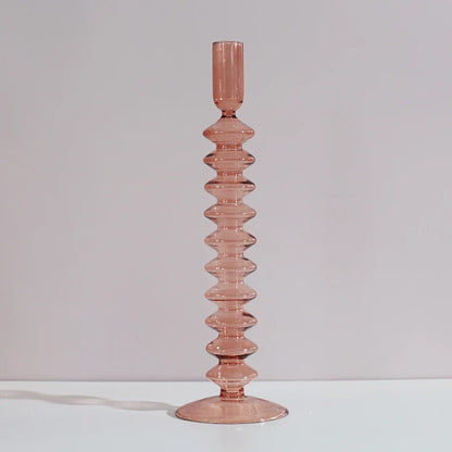 Nordic Glass candle holders, romantic Dinner home decoration, candlestick for birthday wedding, candle holder portavelas decor