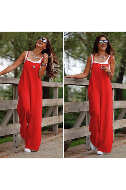 Casual Summer Jumpsuits with Pocket