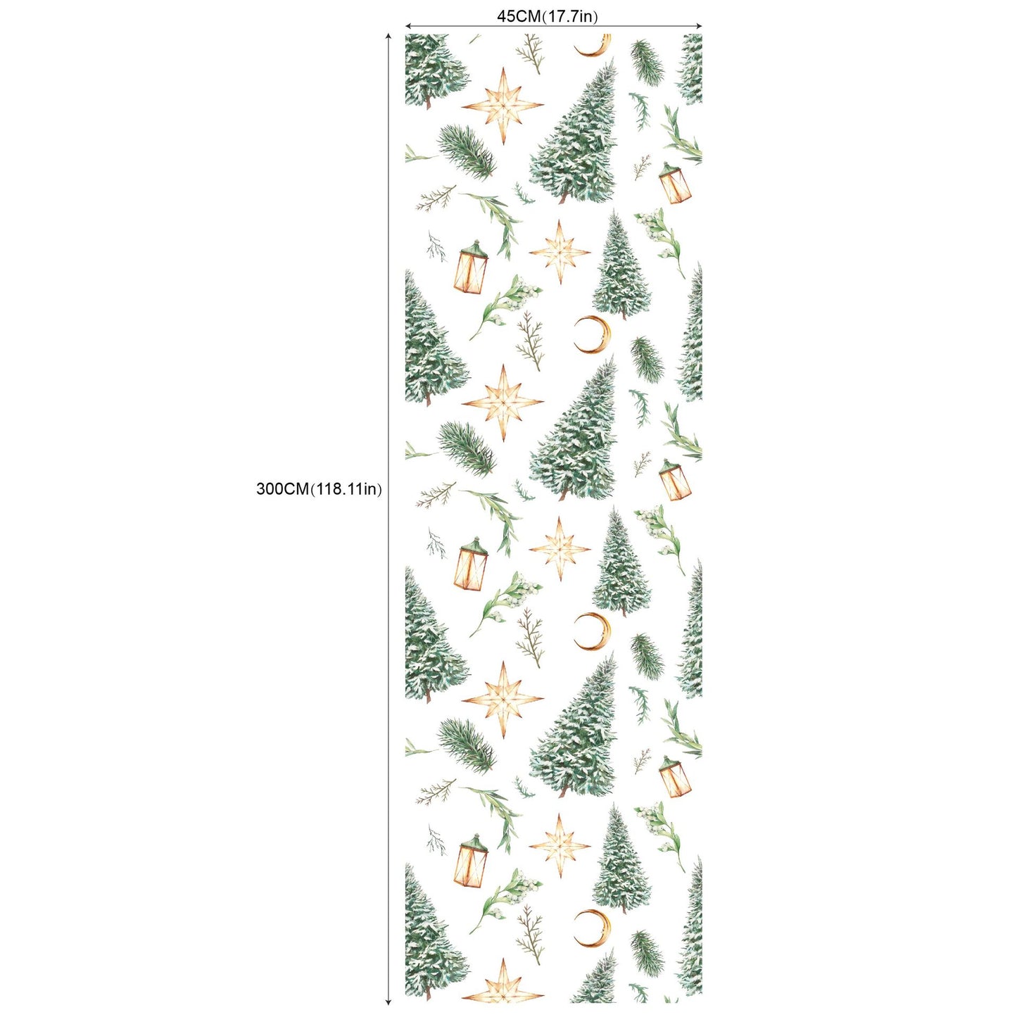 Environmental Friendly Self-adhesive Christmas Wallpaper