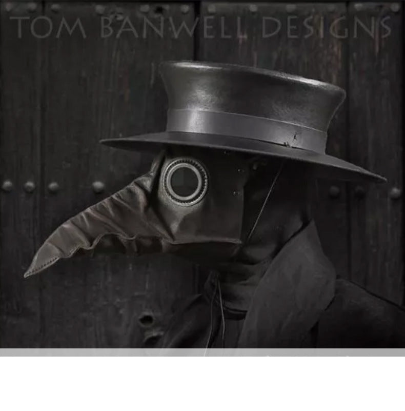 Halloween Medieval Punk Style Plague Doctor Costume Beak Crow Mask Costume 9201