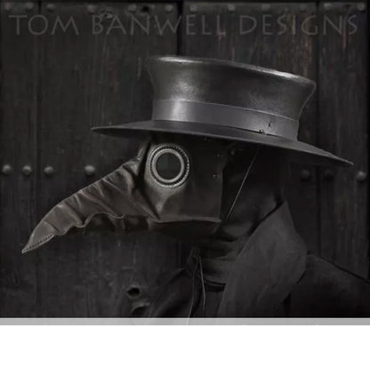 Halloween Medieval Punk Style Plague Doctor Costume Beak Crow Mask Costume 9201