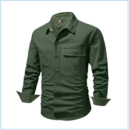 Casual Cotton Plus Sizes Long Sleeves Shirts for Men