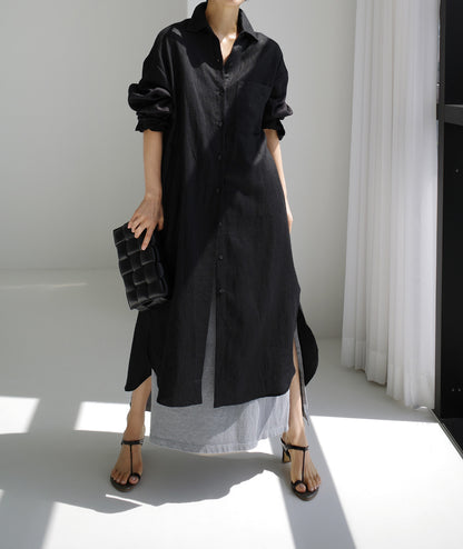 Casual Cotton Plus Sizes Long Sleeves Shirts Dresses