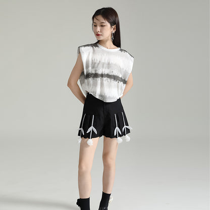 Designed Drawstring Dyed Summer T Shirts