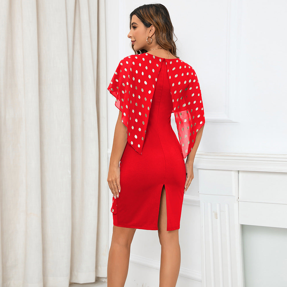 Casual Chiffon Polka Dot Print Party Dresses