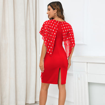Casual Chiffon Polka Dot Print Party Dresses