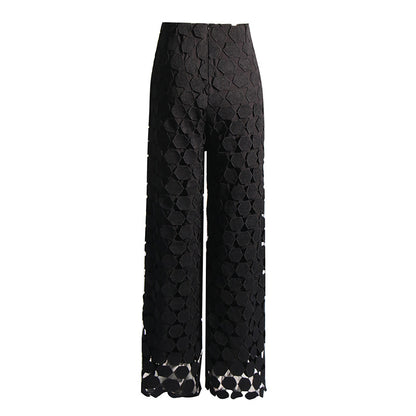 Designed Fashion Round Shaped Wide Legs Pants