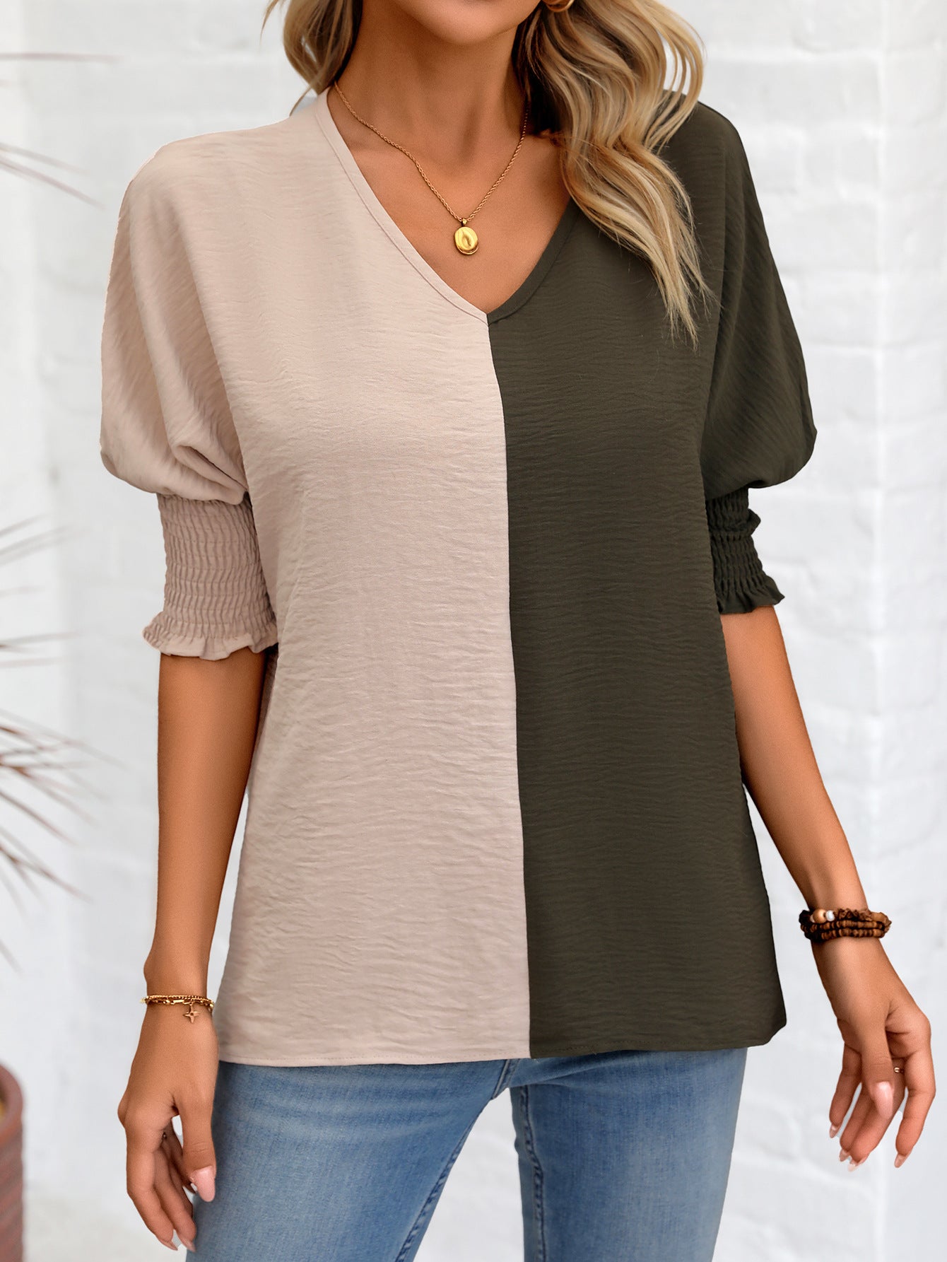 Leisure Summer V Neck Short Sleeves T Shirts