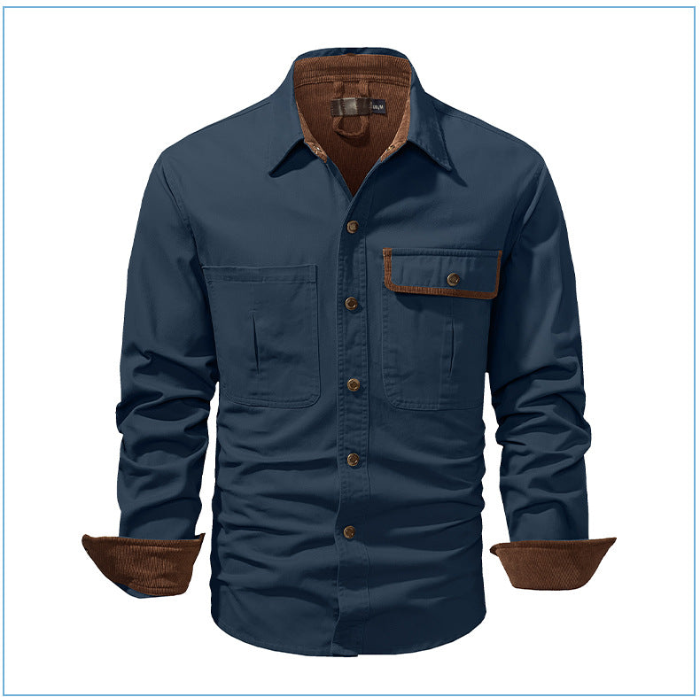 Casual Cotton Plus Sizes Long Sleeves Shirts for Men
