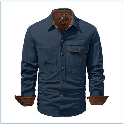 Casual Cotton Plus Sizes Long Sleeves Shirts for Men