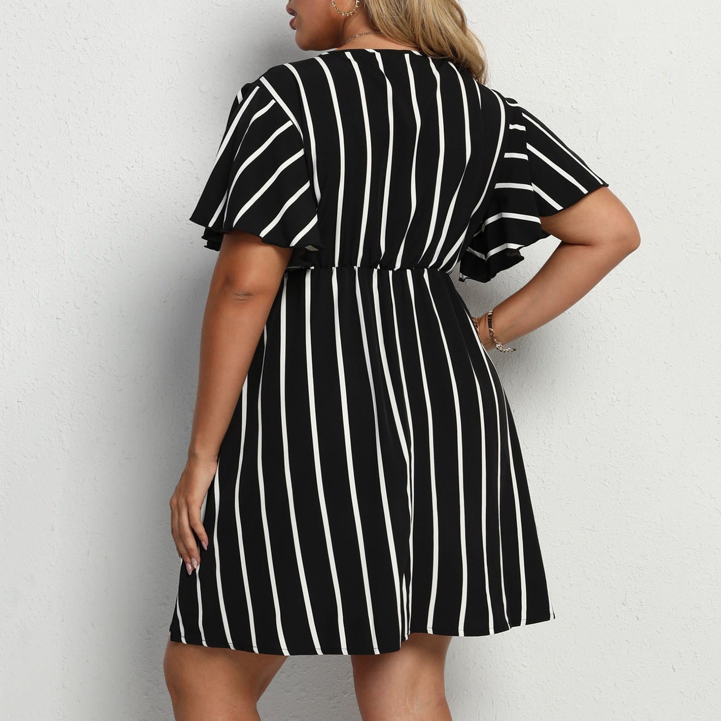 Casual Plus Sizes Boho Short Dresses