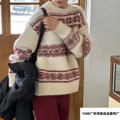 Vintage Christmas Pullover Knitted Sweaters