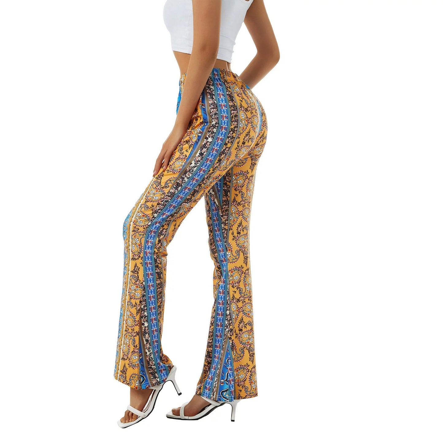 Sexy Elastic Waist Long Pants for Women