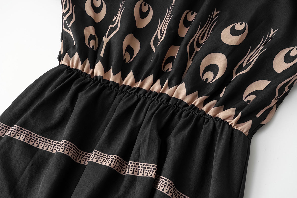 Vintage Summer Half Sleeves Women Midi Dresses
