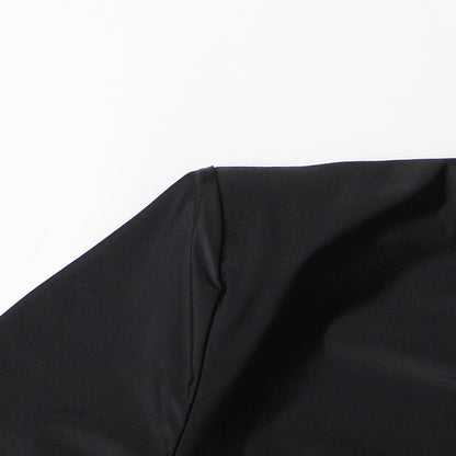 Sexy One Shoulder Waist Baring Black Evening Party Dresses