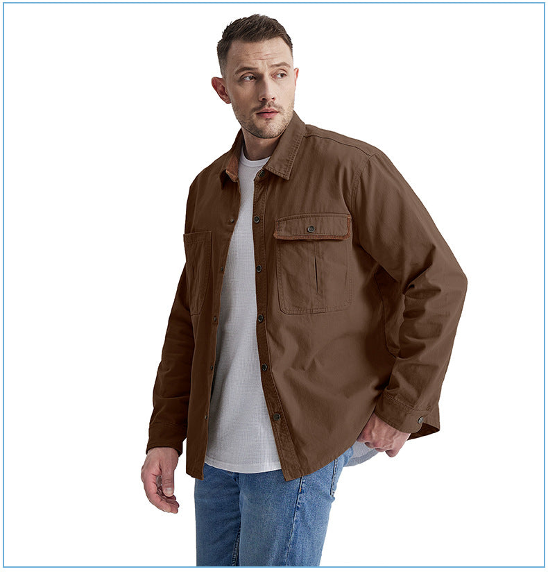 Casual Cotton Plus Sizes Long Sleeves Shirts for Men