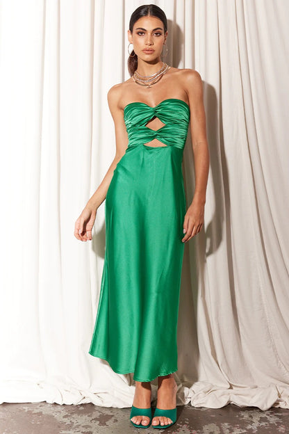 Sexy Satin Strapless Summer Women Party Dresses