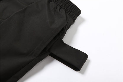 Casual High Waist Summer Black Wide Legs Pants