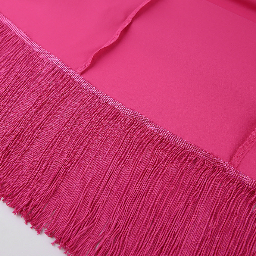 Summer Sexy Tassels Long Sheath Dresses for Party