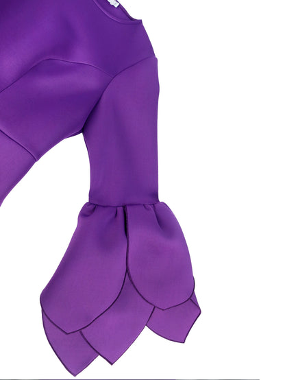 Designed Purple Plus Sizes Party Dresses