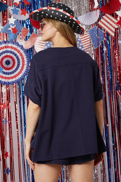 Casual Summer Independence Day Two Pieces Suits